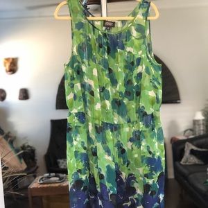 Adrianna Papell Midi Chiffon Dress
